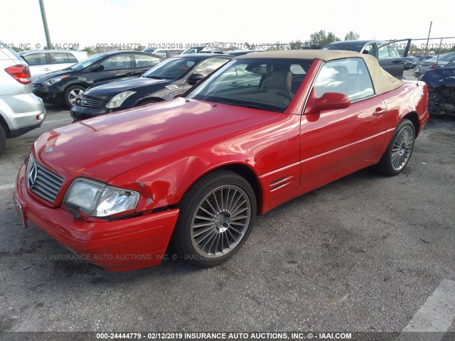 WDBFA68F3XF173259 - 1999 MERCEDES-BENZ SL 500 RED photo 2