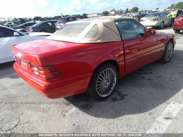 WDBFA68F3XF173259 - 1999 MERCEDES-BENZ SL 500 RED photo 4