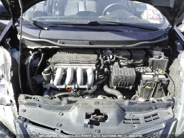 JHMGE8H39CC000271 - 2012 HONDA FIT BLACK photo 10