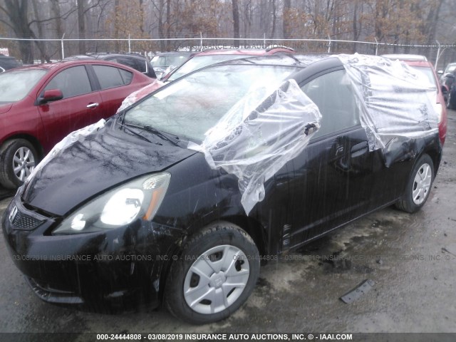 JHMGE8H39CC000271 - 2012 HONDA FIT BLACK photo 2