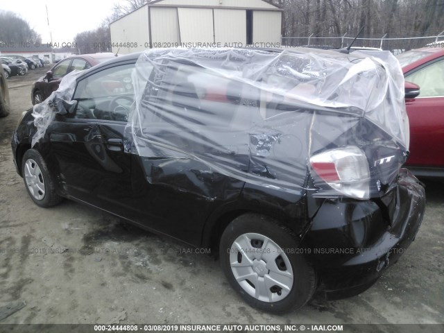 JHMGE8H39CC000271 - 2012 HONDA FIT BLACK photo 3