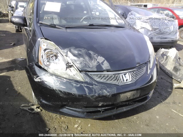JHMGE8H39CC000271 - 2012 HONDA FIT BLACK photo 6