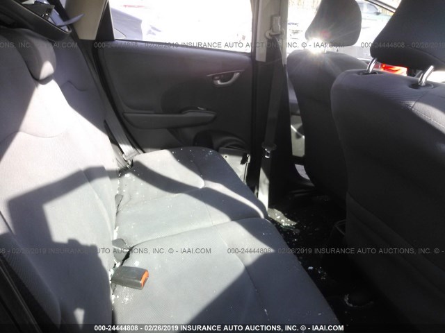 JHMGE8H39CC000271 - 2012 HONDA FIT BLACK photo 8