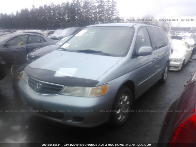 5FNRL18003B080043 - 2003 HONDA ODYSSEY EXL BLUE photo 2