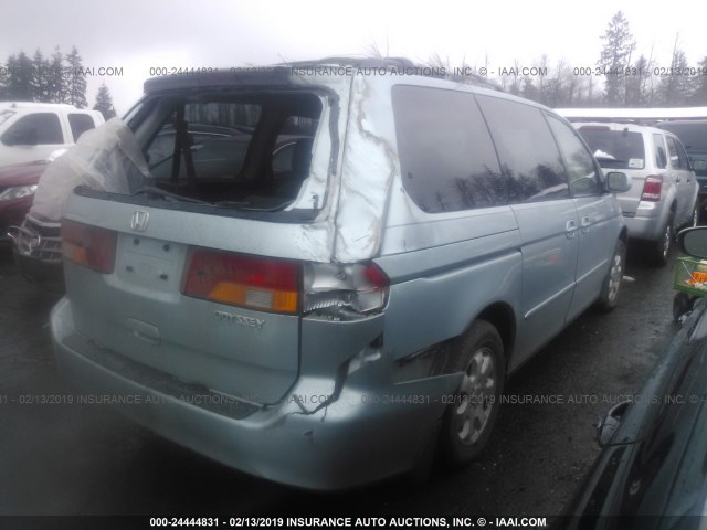 5FNRL18003B080043 - 2003 HONDA ODYSSEY EXL BLUE photo 4