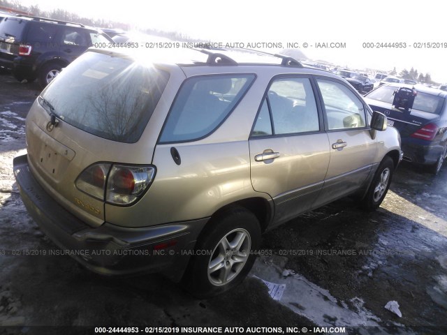 JTJHF10U720290456 - 2002 LEXUS RX 300 GOLD photo 4