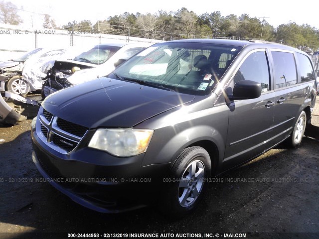 2C4RDGCG7CR123124 - 2012 DODGE GRAND CARAVAN SXT GRAY photo 2