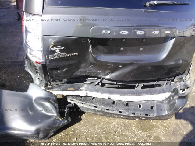 2C4RDGCG7CR123124 - 2012 DODGE GRAND CARAVAN SXT GRAY photo 6