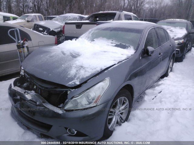 JN1DV6AR2CM862607 - 2012 INFINITI G25 GRAY photo 2