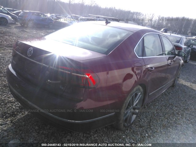 1VWDT7A31HC080832 - 2017 VOLKSWAGEN PASSAT R-LINE MAROON photo 4