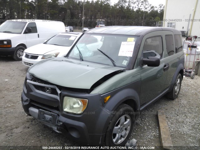 5J6YH18573L013617 - 2003 HONDA ELEMENT EX GREEN photo 2