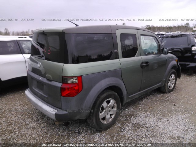 5J6YH18573L013617 - 2003 HONDA ELEMENT EX GREEN photo 4