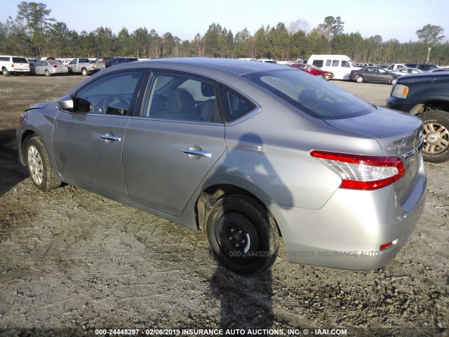 3N1AB7AP4EY306122 - 2014 NISSAN SENTRA S/SV/SR/SL SILVER photo 3