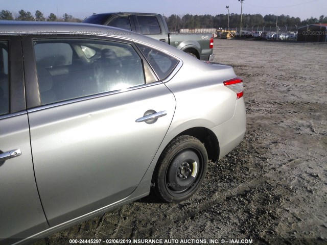 3N1AB7AP4EY306122 - 2014 NISSAN SENTRA S/SV/SR/SL SILVER photo 6