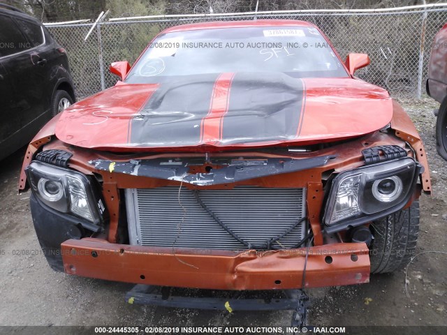 2G1FK1EJ3A9000635 - 2010 CHEVROLET CAMARO SS ORANGE photo 6