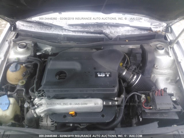 3VWSE69M83M088474 - 2003 VOLKSWAGEN JETTA GLS SILVER photo 10