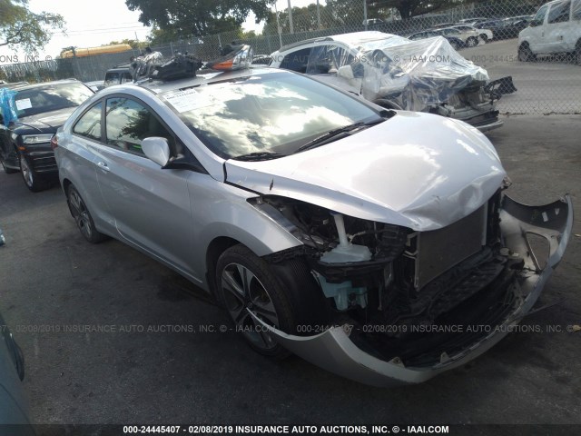 KMHDH6AE7DU006606 - 2013 HYUNDAI ELANTRA COUPE GS/SE SILVER photo 1