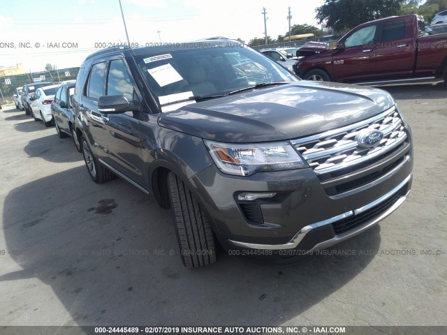 1FM5K7F89JGB80587 - 2018 FORD EXPLORER LIMITED GRAY photo 1