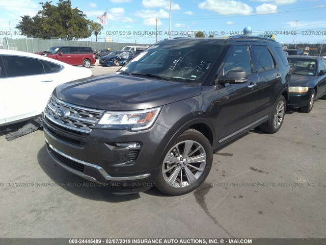 1FM5K7F89JGB80587 - 2018 FORD EXPLORER LIMITED GRAY photo 2