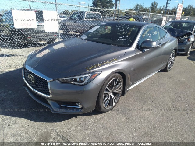 JN1EV7EKXKM230198 - 2019 INFINITI Q60 LUXE 300/SPORT 300 GRAY photo 2