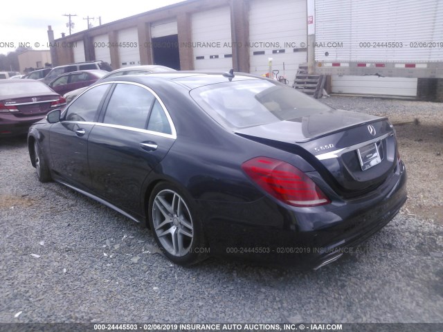 WDDUG8FB3FA094288 - 2015 MERCEDES-BENZ S 550 4MATIC BLACK photo 3