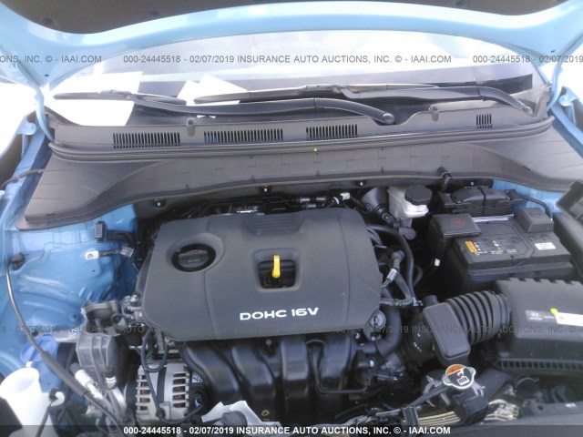 KM8K12AA8KU226030 - 2019 HYUNDAI KONA BLUE photo 10