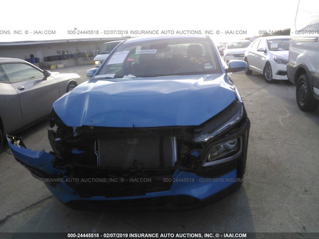 KM8K12AA8KU226030 - 2019 HYUNDAI KONA BLUE photo 6