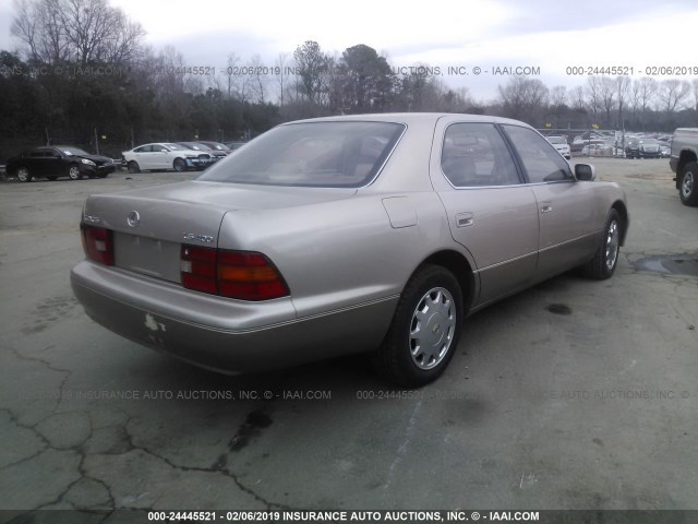 JT8BH22F1T0046082 - 1996 LEXUS LS 400 GOLD photo 4