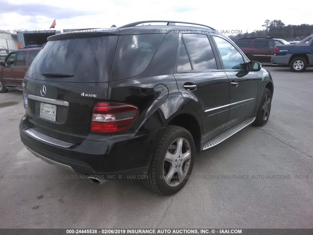 4JGBB86E08A321963 - 2008 MERCEDES-BENZ ML 350 BLACK photo 4