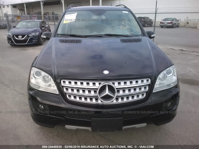 4JGBB86E08A321963 - 2008 MERCEDES-BENZ ML 350 BLACK photo 6