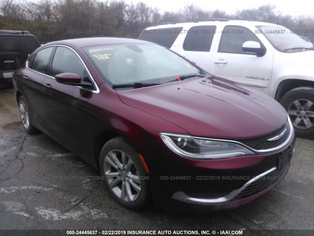 1C3CCCAB9FN750616 - 2015 CHRYSLER 200 LIMITED RED photo 1