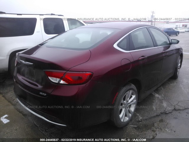 1C3CCCAB9FN750616 - 2015 CHRYSLER 200 LIMITED RED photo 4