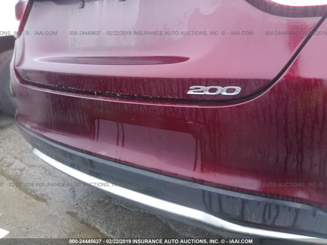 1C3CCCAB9FN750616 - 2015 CHRYSLER 200 LIMITED RED photo 6