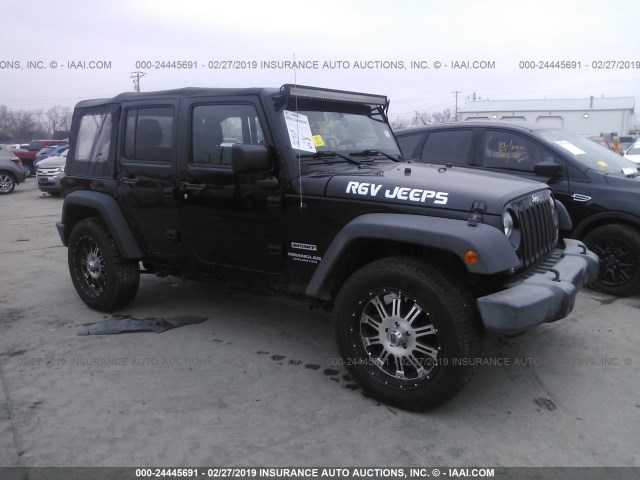 1C4BJWDG6FL575548 - 2015 JEEP WRANGLER UNLIMITE  BLACK photo 1