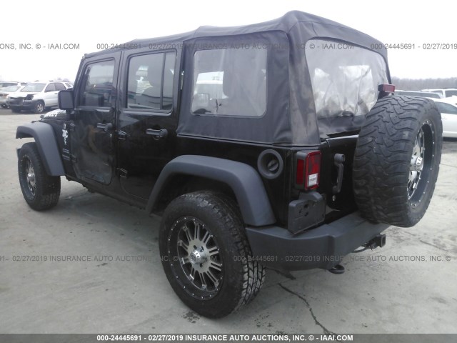 1C4BJWDG6FL575548 - 2015 JEEP WRANGLER UNLIMITE  BLACK photo 3