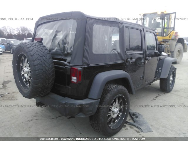 1C4BJWDG6FL575548 - 2015 JEEP WRANGLER UNLIMITE  BLACK photo 4