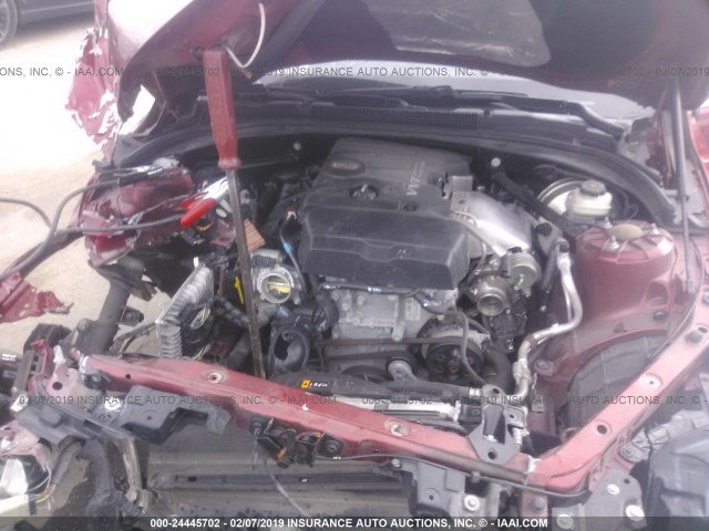 1G6AA5RX1F0110565 - 2015 CADILLAC ATS RED photo 10