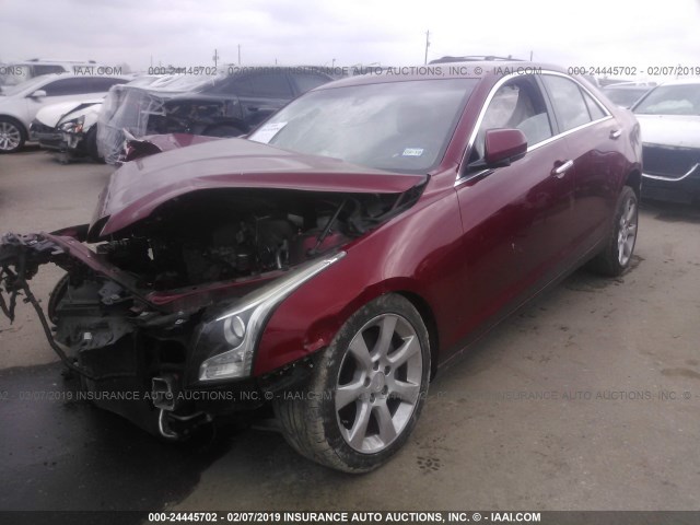 1G6AA5RX1F0110565 - 2015 CADILLAC ATS RED photo 2