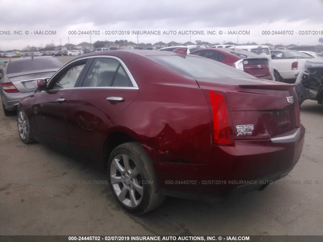 1G6AA5RX1F0110565 - 2015 CADILLAC ATS RED photo 3