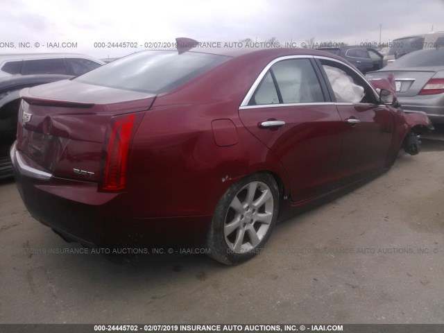 1G6AA5RX1F0110565 - 2015 CADILLAC ATS RED photo 4