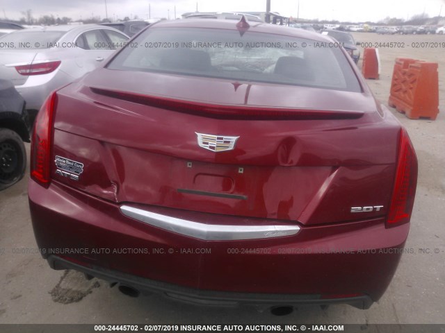 1G6AA5RX1F0110565 - 2015 CADILLAC ATS RED photo 6