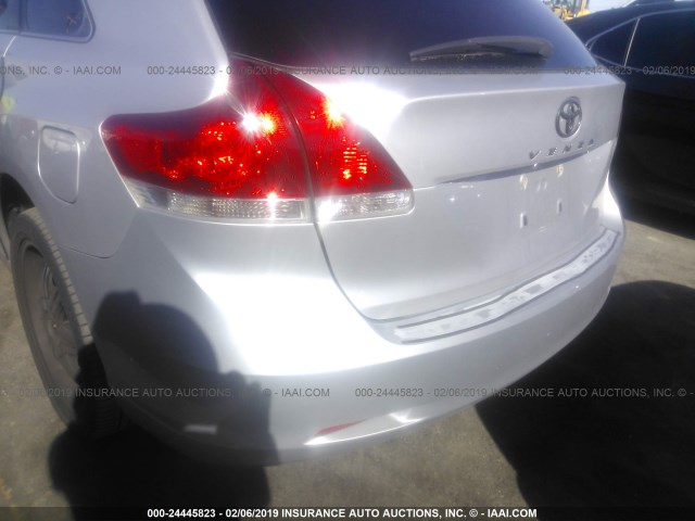 4T3ZA3BB7BU042166 - 2011 TOYOTA VENZA SILVER photo 6