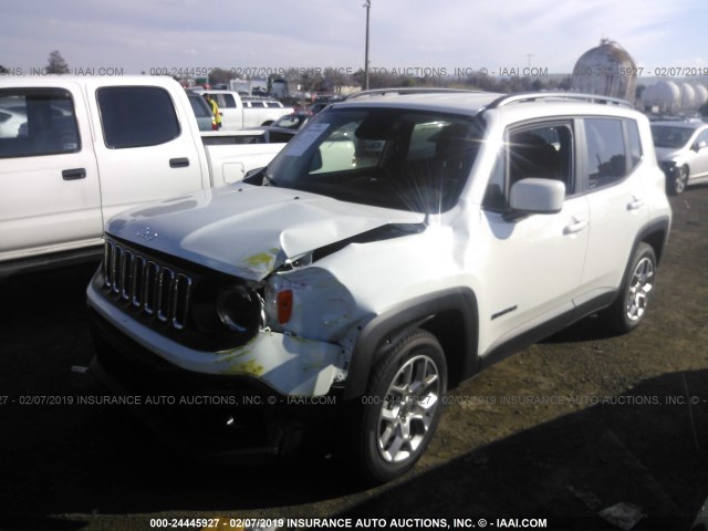 ZACCJABB5JPG92878 - 2018 JEEP RENEGADE LATITUDE WHITE photo 2