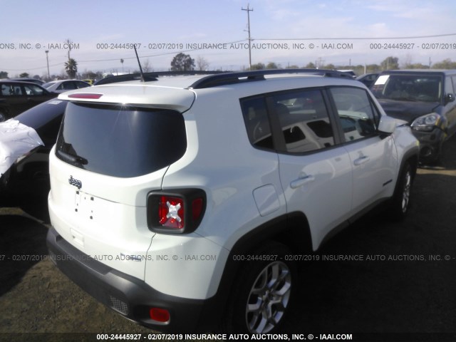 ZACCJABB5JPG92878 - 2018 JEEP RENEGADE LATITUDE WHITE photo 4