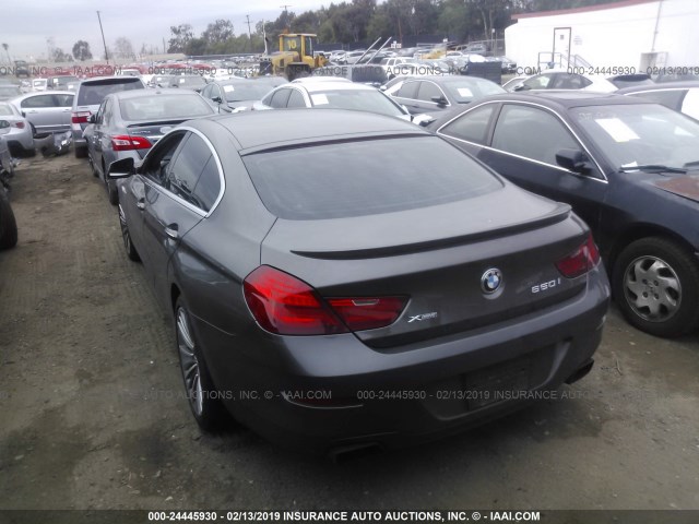 WBA6B4C59FD761711 - 2015 BMW 650 XI/GRAN COUPE BROWN photo 3