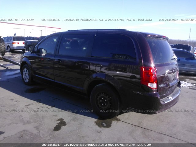 2D4RN4DG6BR722785 - 2011 DODGE GRAND CARAVAN  MAROON photo 3