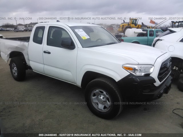 5TFRX5GN6JX109198 - 2018 TOYOTA TACOMA ACCESS CAB/SR/SR5/TRD SPT WHITE photo 1