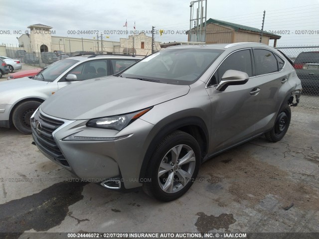 JTJYARBZ5H2053709 - 2017 LEXUS NX 200T/BASE/F SPORT GRAY photo 2