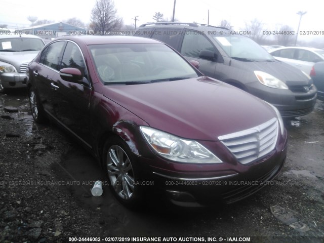 KMHGC4DE2BU133983 - 2011 HYUNDAI GENESIS 3.8L RED photo 1