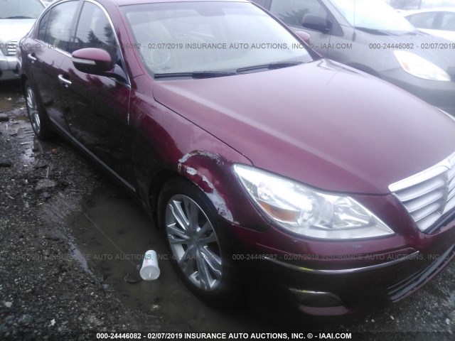 KMHGC4DE2BU133983 - 2011 HYUNDAI GENESIS 3.8L RED photo 6